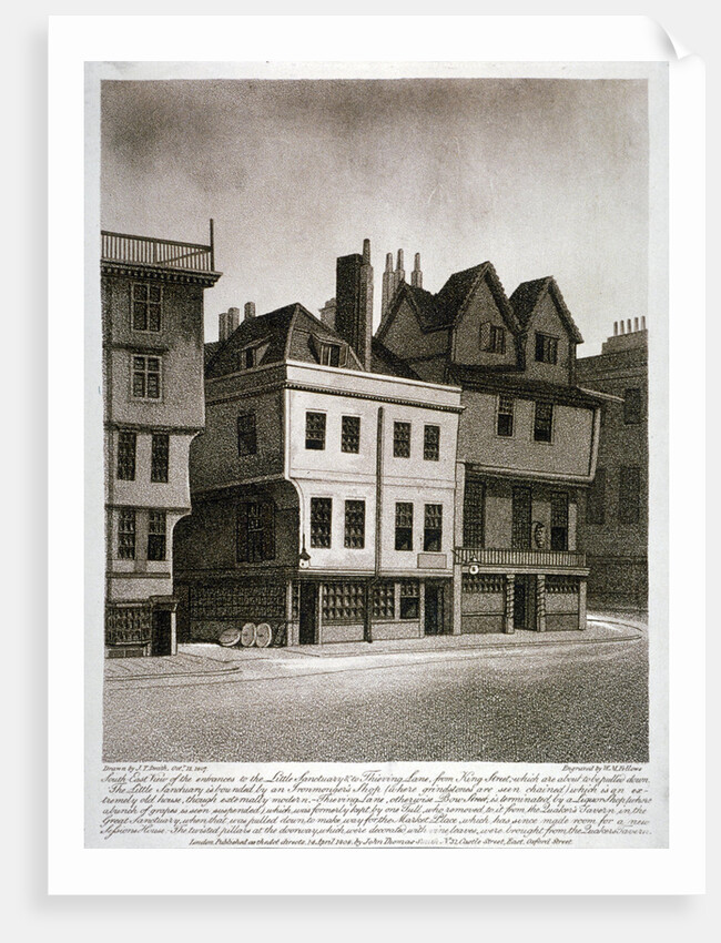 Entrances to Little Sanctuary and Thieving Lane, Westminster, London by William Fellows