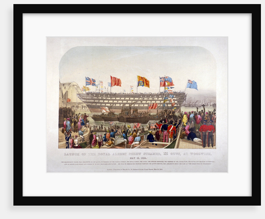 Launch of HMS 'Royal Albert', Woolwich Royal Dockyard, Kent by Anonymous