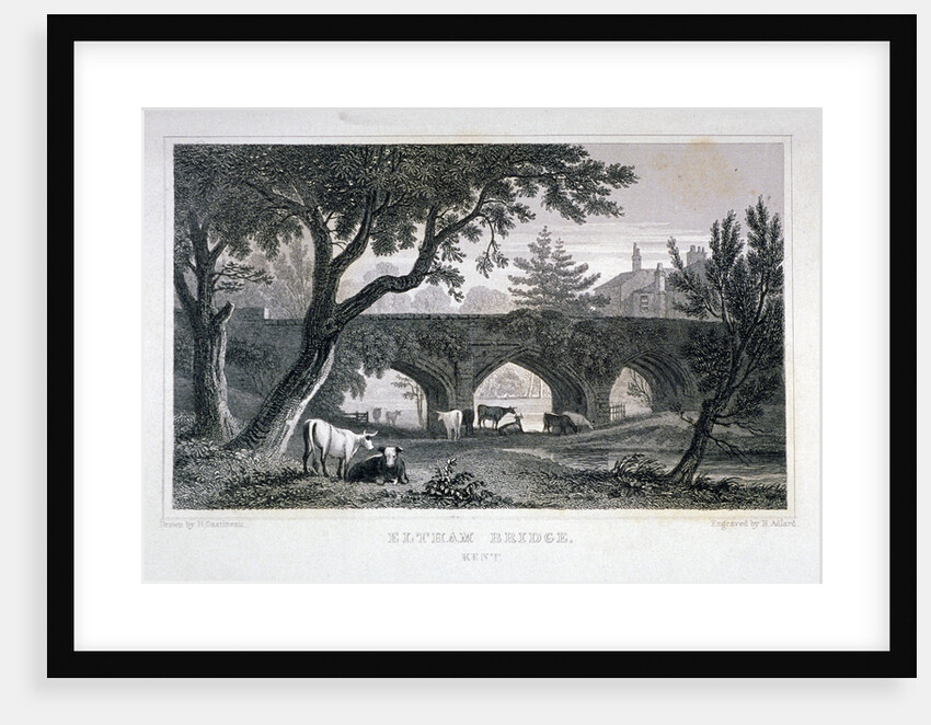 A bridge at Eltham Palace, Kent by Henry Adlard