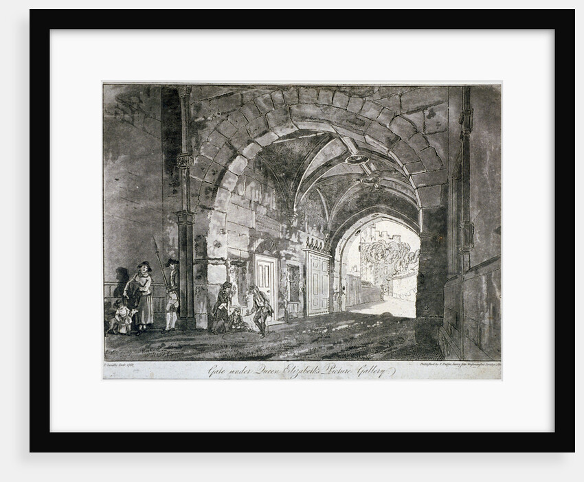 Gate under Queen Elizabeth's Picture Gallery, Windsor Castle, Berkshire by Paul Sandby