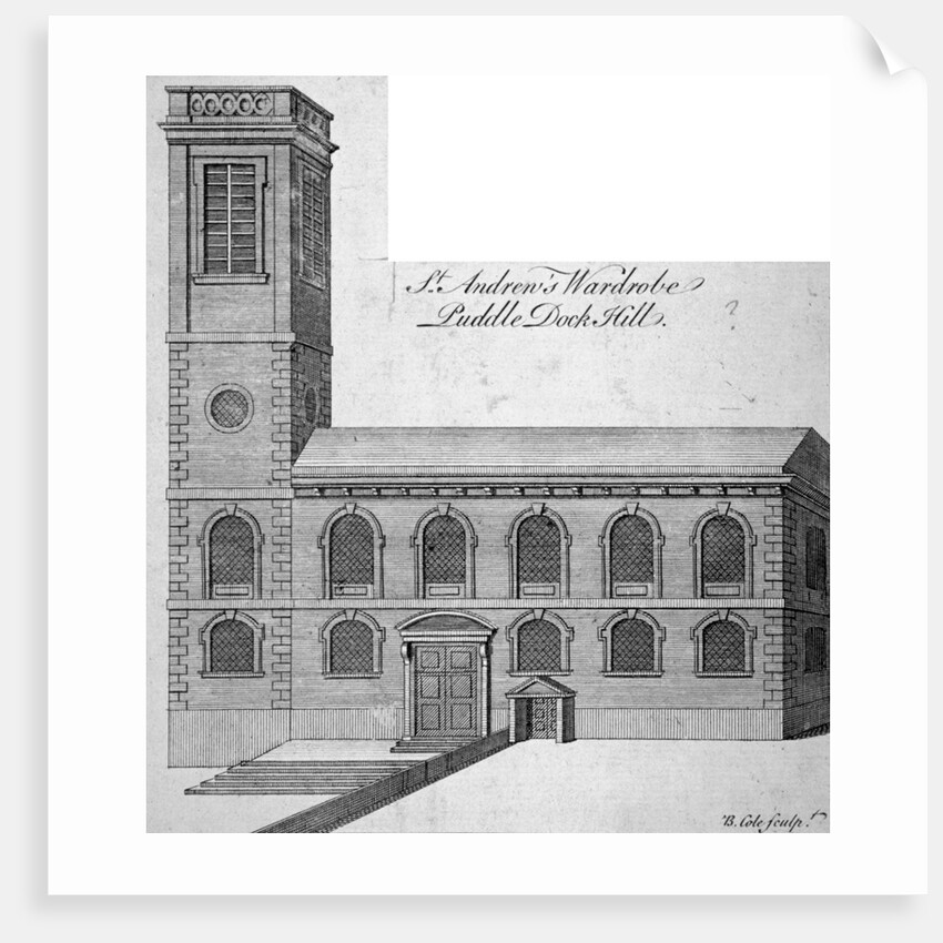 Exterior view of St Andrew by the Wardrobe, City of London by Benjamin Cole
