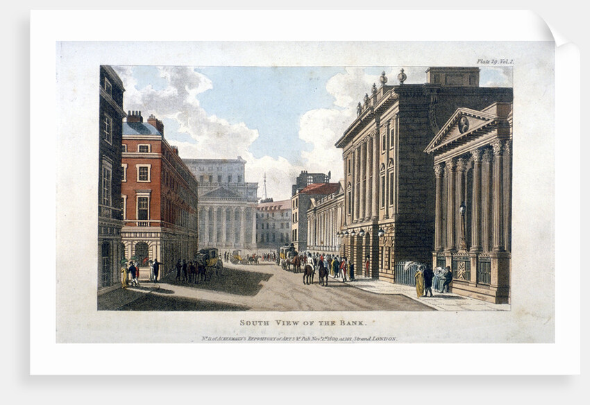 South view of the Bank of England, City of London by Anonymous