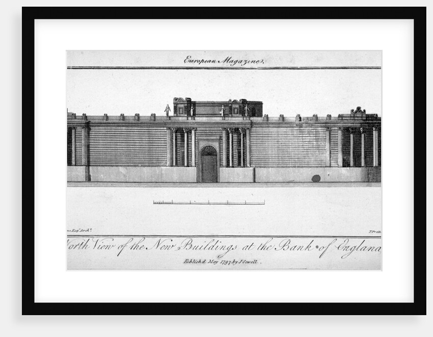 North view of the new buildings at the Bank of England,  City of London by Thomas Prattent