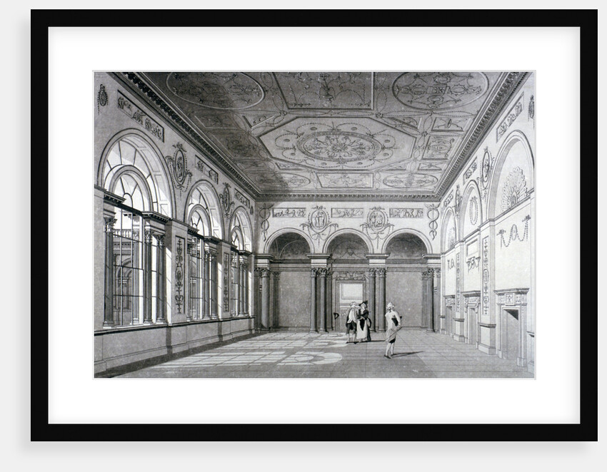 Interior view of the court room at the Bank of England, City of London by Thomas Malton II