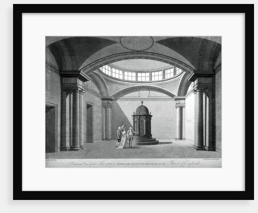The Four Percent Reduced Annuity Office at the Bank of England, City of London by Thomas Malton II