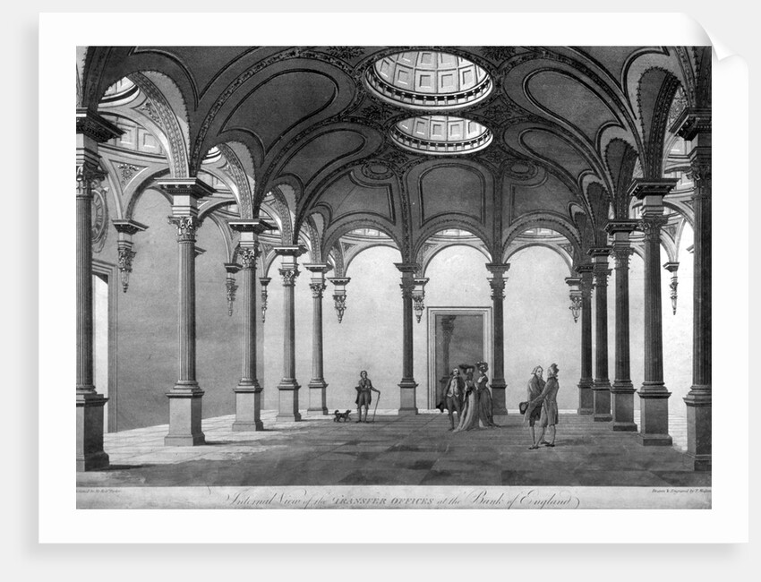The Transfer Offices at the Bank of England, City of London by Thomas Malton II