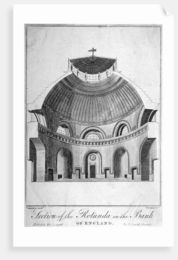 Section of the Rotunda at the Bank of England, City of London by Thomas Prattent