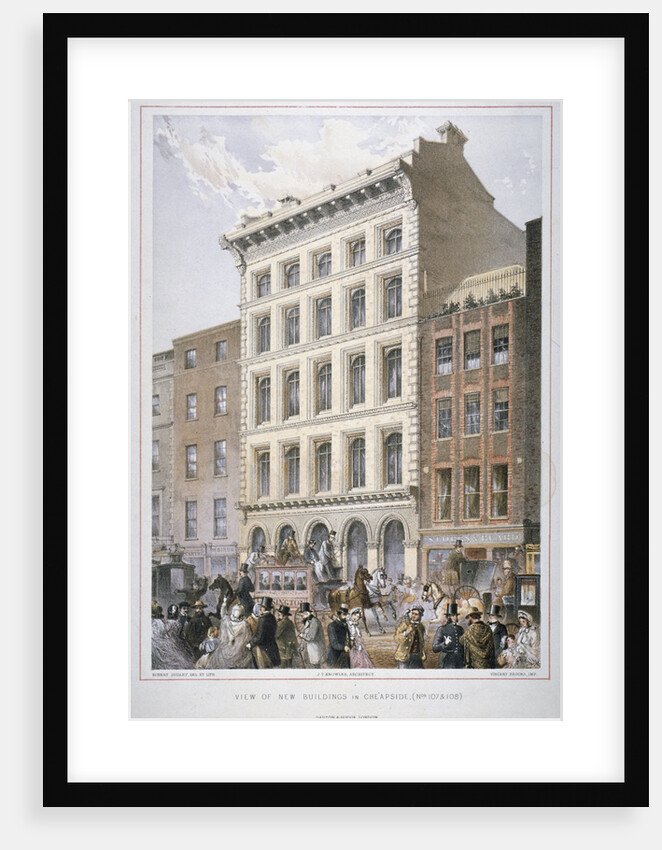 New buildings in Cheapside (nos 107 and 108), City of London by Robert Dudley