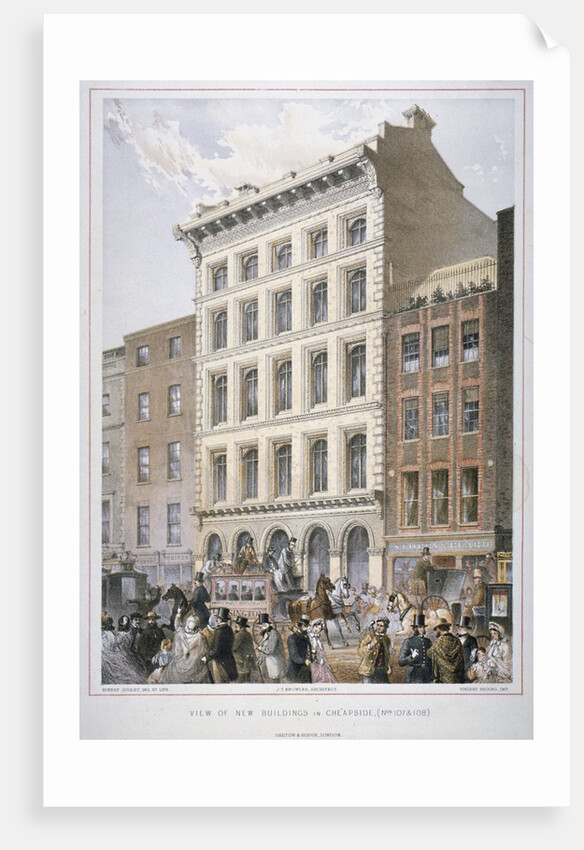 New buildings in Cheapside (nos 107 and 108), City of London by Robert Dudley