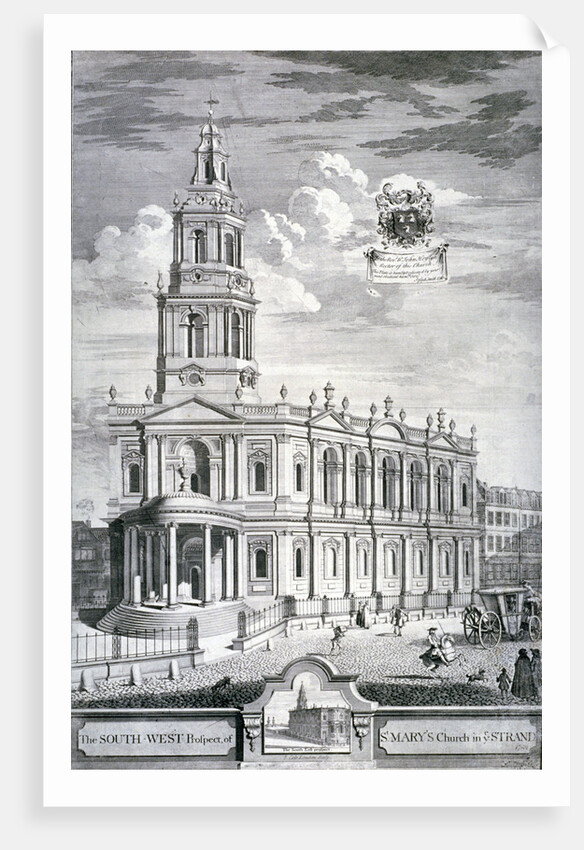 Church of St Mary le Strand, Westminster, London by James Cole