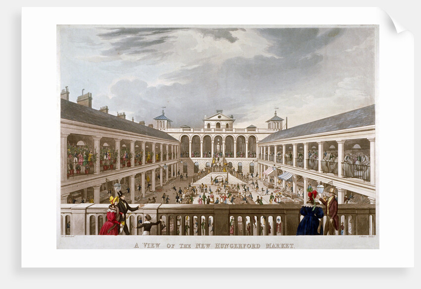 A View of the New Hungerford Market, Westminster, London by J Harris