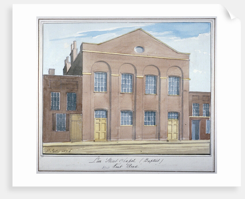 Lion Street Baptist Chapel, off New Kent Road, Southwark, London by G Yates