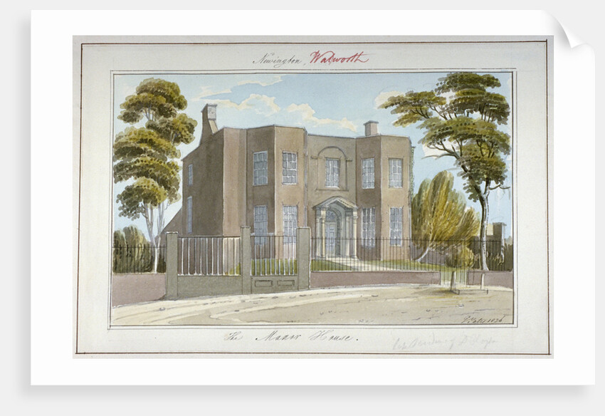 The Manor House, Newington, Southwark, London by G Yates