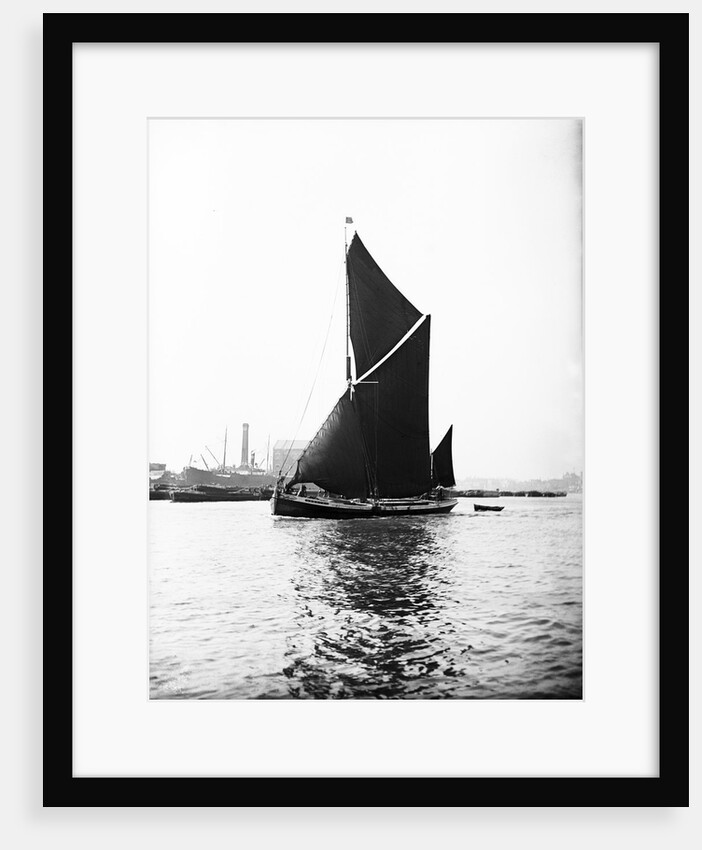 Topsail barge under sail on the Thames, London by Anonymous