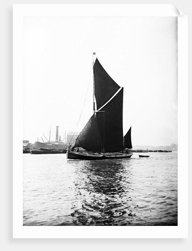 Topsail barge under sail on the Thames, London by Anonymous