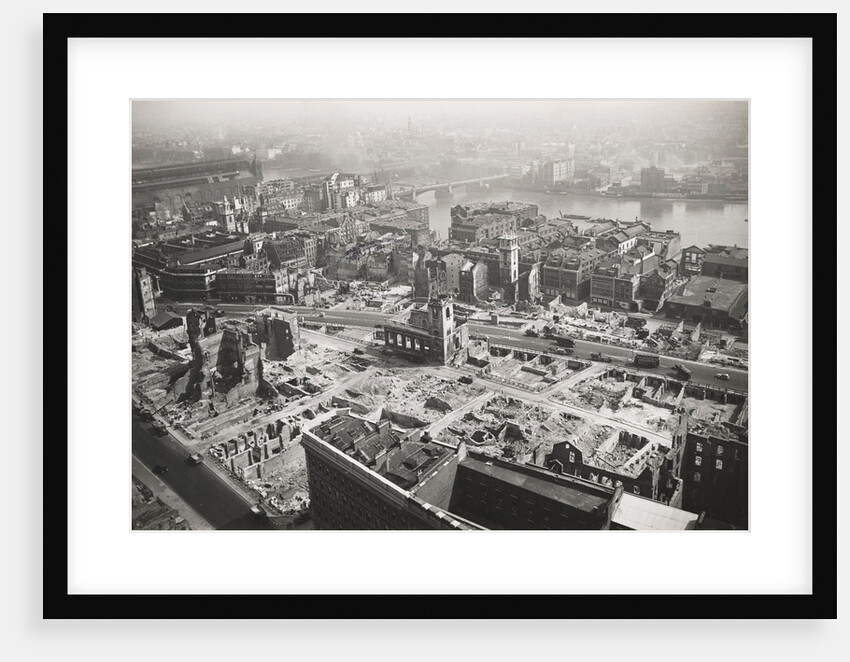 View from St Paul's Cathedral towards Southwark Bridge, London, World War II by Anonymous