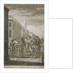 Scene of Thomas Thynne's murder in Pall Mall, Westminster, London, 1682 (c1775) by James Basire I