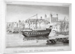 The Tower of London with the 'Enterprize' tender in the foreground by Anonymous
