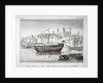 The Tower of London with the 'Enterprize' tender in the foreground by Anonymous