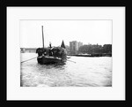 Dumpy barge on the Thames loaded with hay or esparto, London by Anonymous