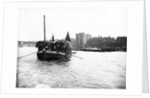Dumpy barge on the Thames loaded with hay or esparto, London by Anonymous