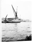 Topsail barge on the Thames with its top mast lowered, London by Anonymous
