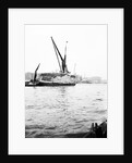 Topsail barge on the Thames with its top mast lowered, London by Anonymous