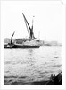 Topsail barge on the Thames with its top mast lowered, London by Anonymous
