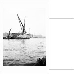 Topsail barge on the Thames with its top mast lowered, London by Anonymous