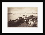 A paddle steamer disembarking passengers at Greenwich Pier, London by Anonymous