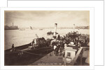 A paddle steamer disembarking passengers at Greenwich Pier, London by Anonymous
