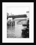 Passengers for the river bus service on the footbridge to London Bridge Pier, London by Anonymous