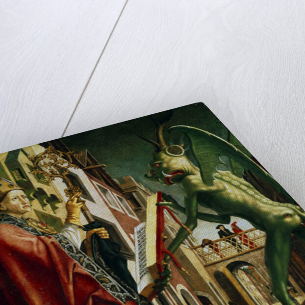 The Devil Presenting St Augustin with the Book of Vices, c1455-1498 by Michael Pacher