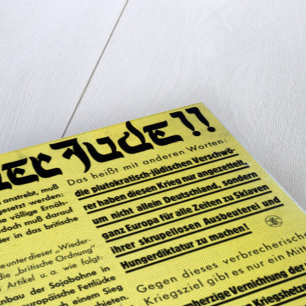 Yet again: the Jew!! German anti-semitic propaganda leaflet by Unknown