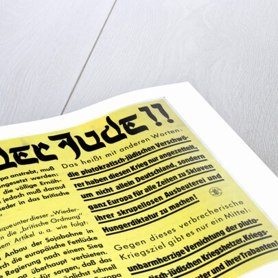 Yet again: the Jew!! German anti-semitic propaganda leaflet by Unknown