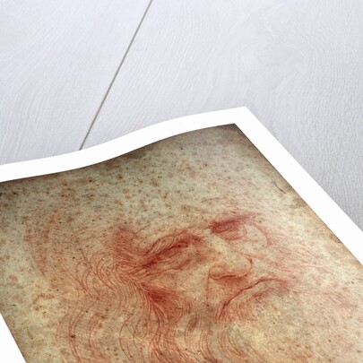 Self portrait of Leonardo da Vinci, Italian painter, sculptor, engineer and architect, c1513 by Leonardo da Vinci