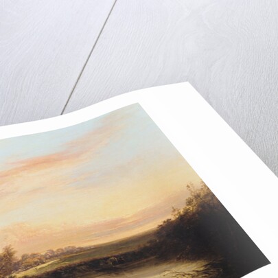 English Landscape with Cottage and Stream, 1860 by Edward Charles Williams