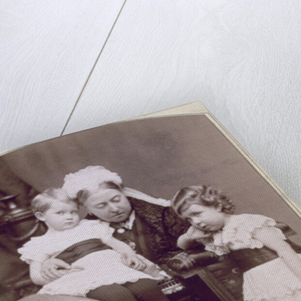 Queen Victoria with two of her grandchildren, April 1886 by Alexander Bassano
