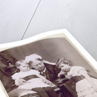 Queen Victoria with two of her grandchildren, April 1886 by Alexander Bassano