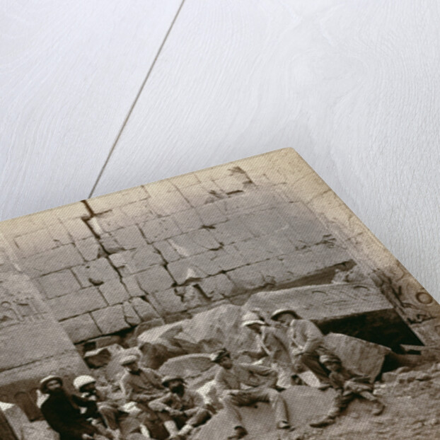 Group photograph in the Hall of Columns, Karnak, Egypt, 1862 by Francis Bedford