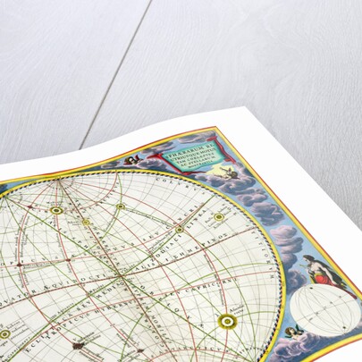 Map charting the movement of the Earth and Planets, 1660-1661 by Andreas Cellarius