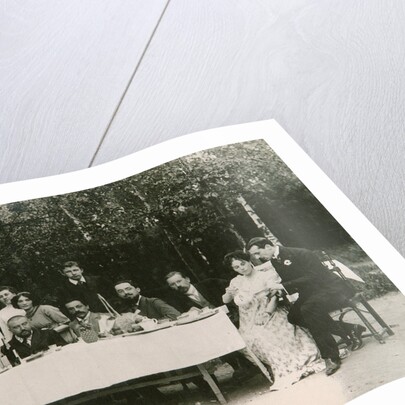 Visitors with Russian author Alexander Kuprin and his family, Gatchina, Russia, early 20th century by Unknown