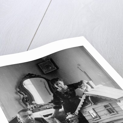 Russian author Alexander Kuprin at home with his family, Gatchina, Russia, early 20th century by Unknown