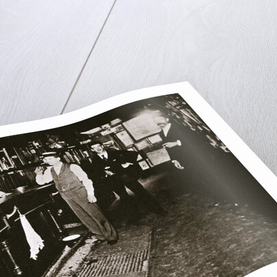 Steve Brodie in his bar, the New York City Tavern, New York City, USA, c1890s by Unknown