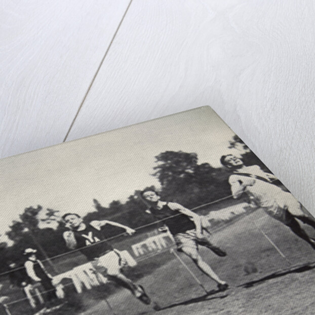 Arthur Duffey, American athlete, running a race, 1902 by Edwin Levick