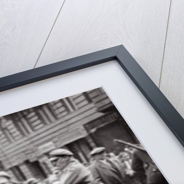 Men in Bolshevik uniform fighting police in the street, Germany by Unknown