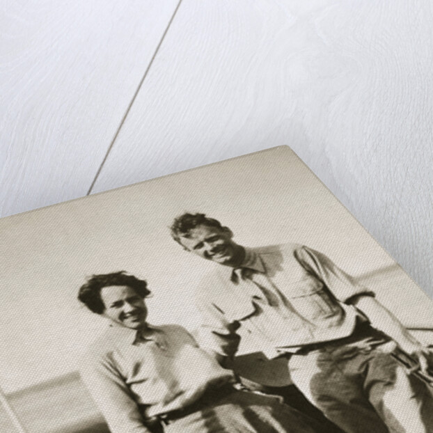 American aviator Charles Lindbergh and his wife Anne after their flight to Japan, 1931 by Unknown