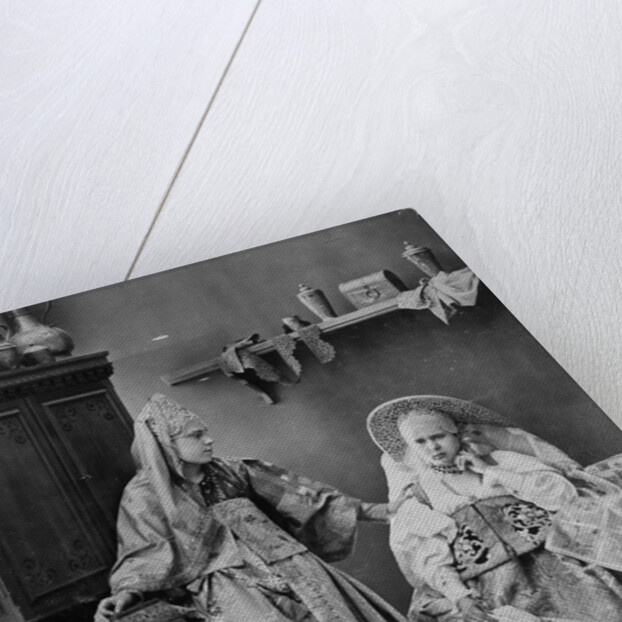 Girls in Russian dress, c1870s-c1880s. by Andrei Osipovich Karelin