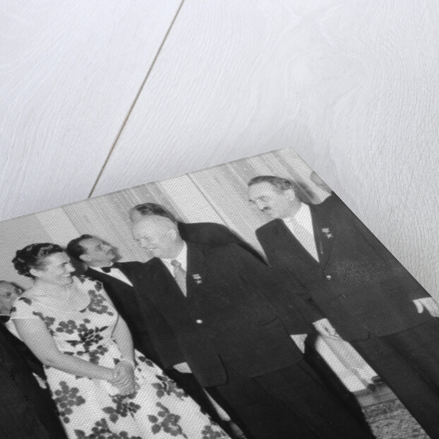 The signing ceremony of the Belgrade Declaration, Belgrade, Yugoslavia, 2 July 1955 by Anonymous