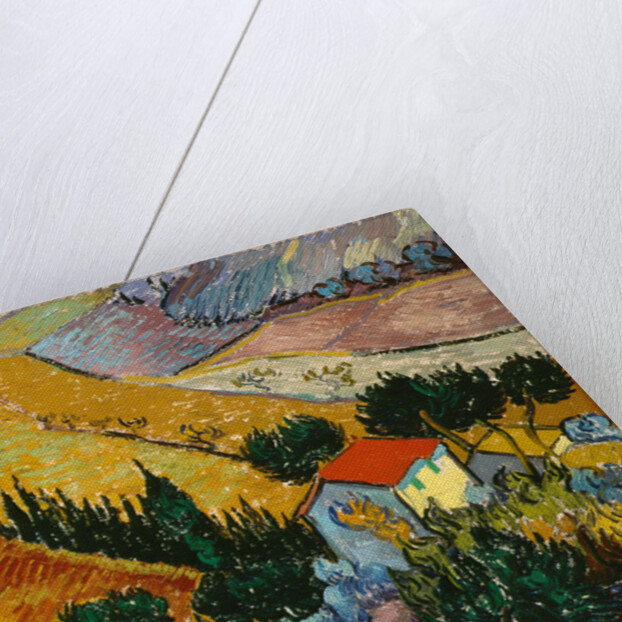 Landscape with House and Ploughman, 1889. by Vincent van Gogh